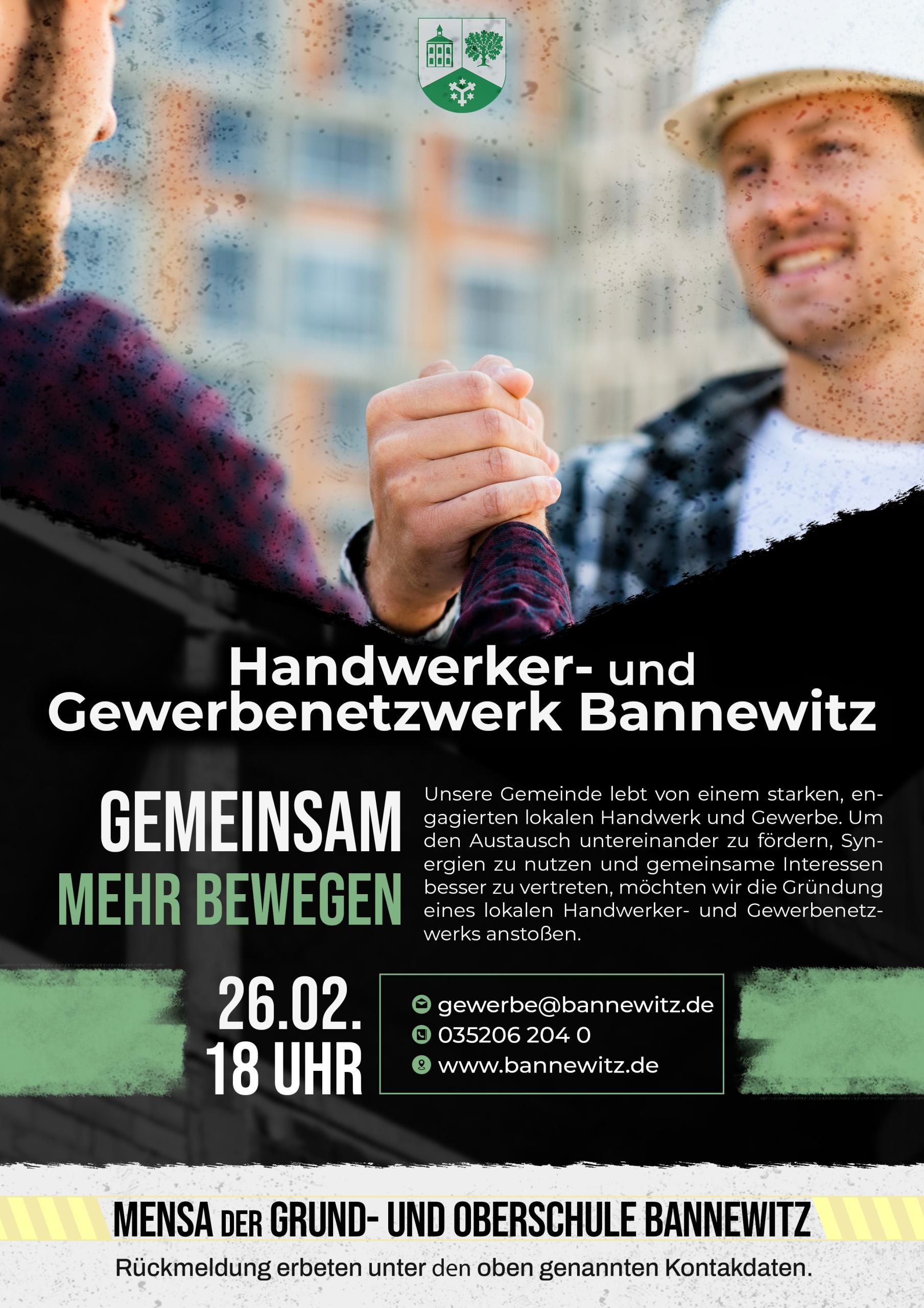 Plakat Handwerker- und Gewerbenetzwerk Bannewitz